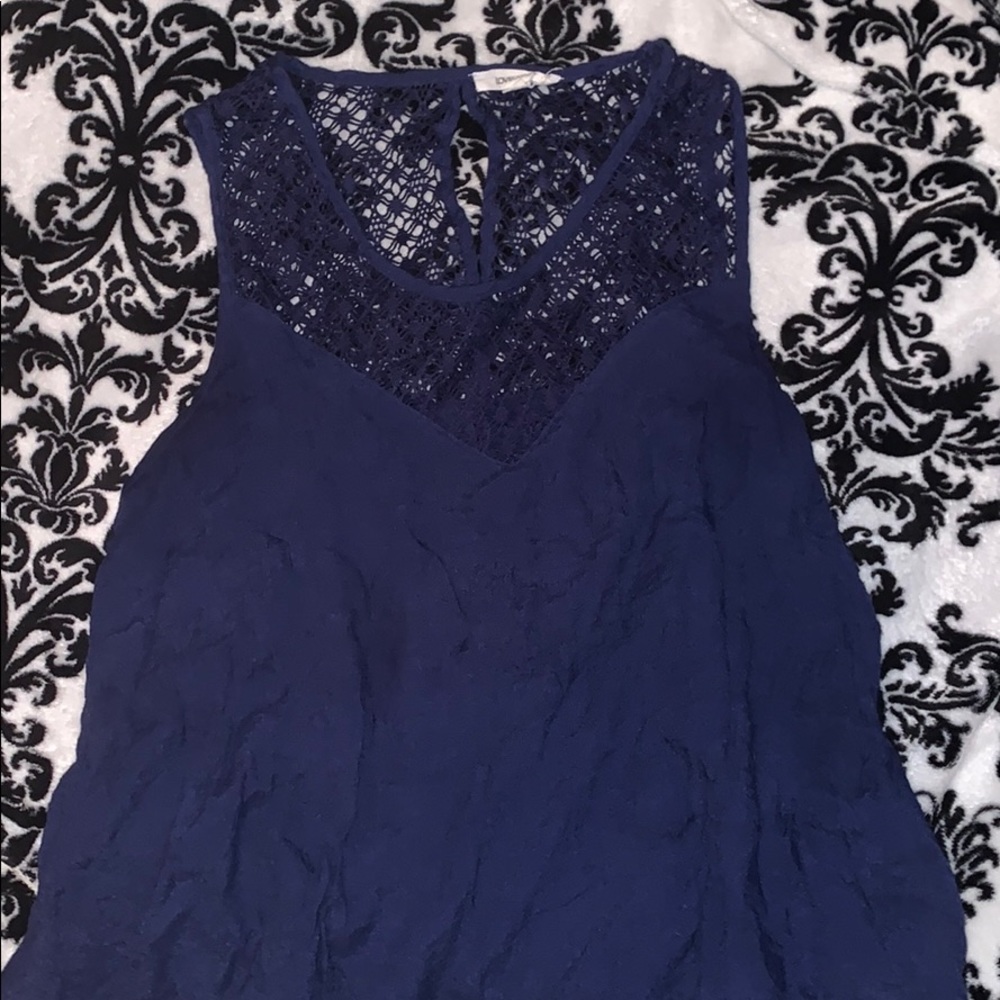 tank top with decorative chest lacing